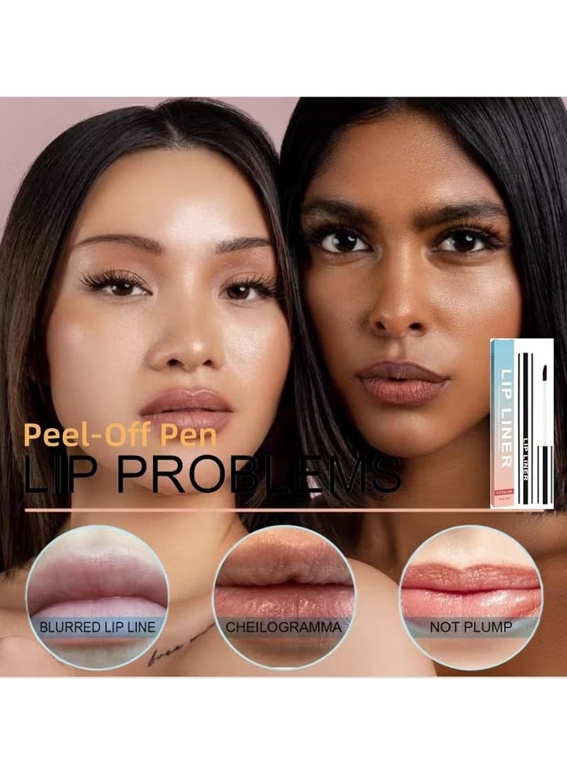 إيلهو Long-Lasting Peel-Off Lip Stain,Peel Off Lip Liner, Waterproof, Plump Lip Lines,Long Lasting Lip Stain Peel Off, Highly Pigmented Color (3Color, 3) - Image 4