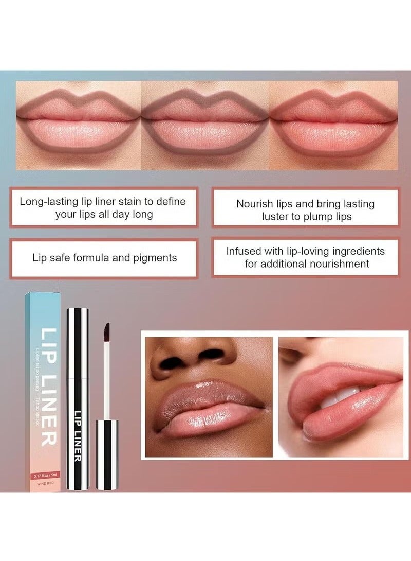 إيلهو Long-Lasting Peel-Off Lip Stain,Peel Off Lip Liner, Waterproof, Plump Lip Lines,Long Lasting Lip Stain Peel Off, Highly Pigmented Color (3Color, 3) - Image 3