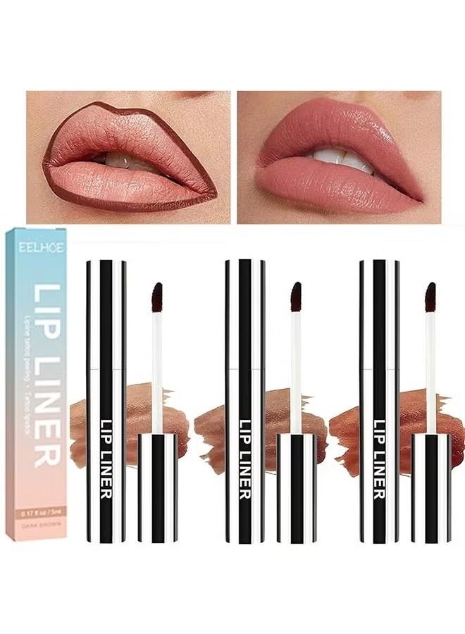 إيلهو Long-Lasting Peel-Off Lip Stain,Peel Off Lip Liner, Waterproof, Plump Lip Lines,Long Lasting Lip Stain Peel Off, Highly Pigmented Color (3Color, 3) - Image 1