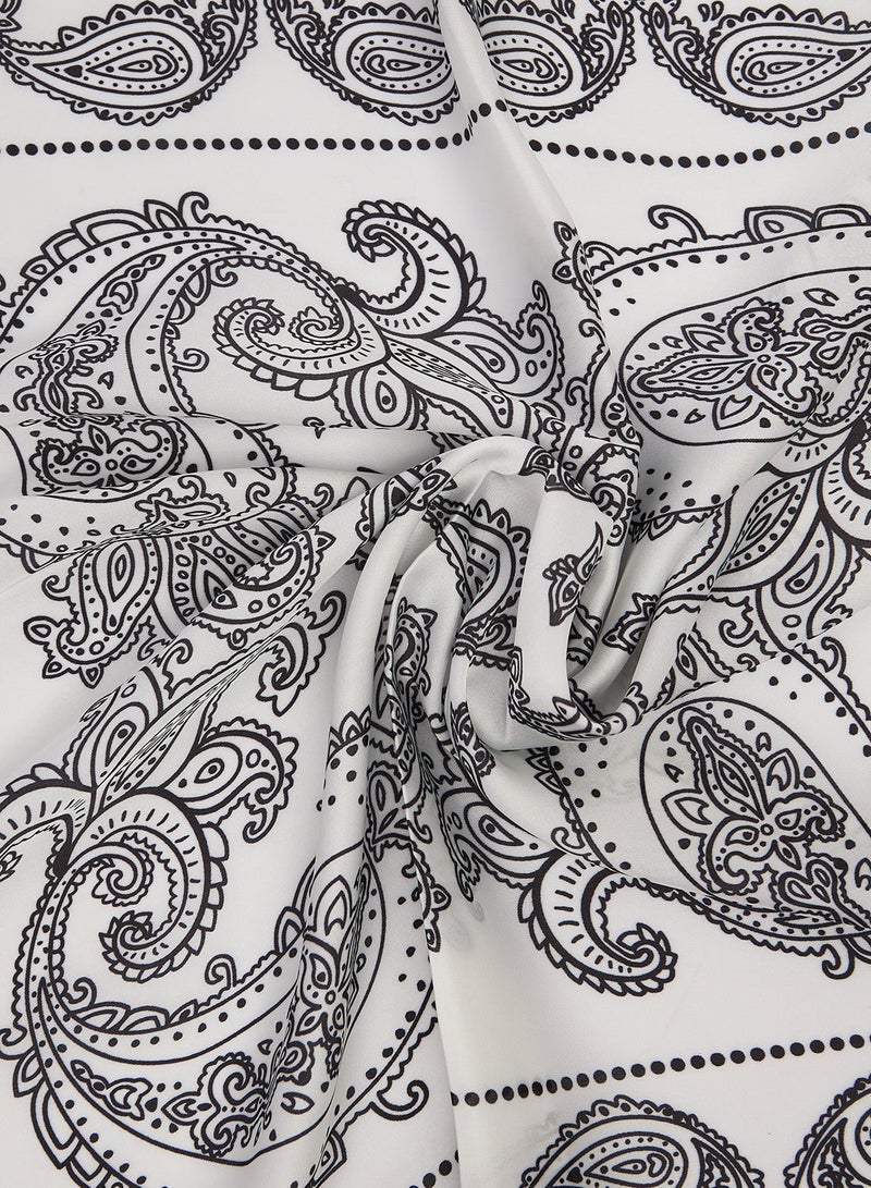 جينجر وشاح ساتان أحادي اللون - Image 4