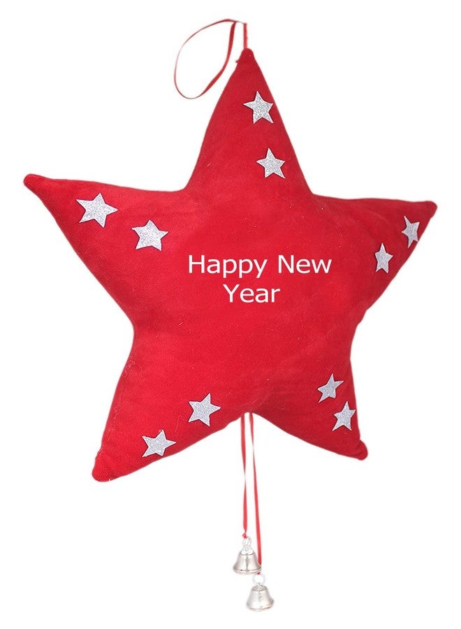Tickles Happy New Year Red Star with Bell Cushion Soft Stuffed Plush for Kids Girls (Color : Red Size: 30 cm) - Image 2