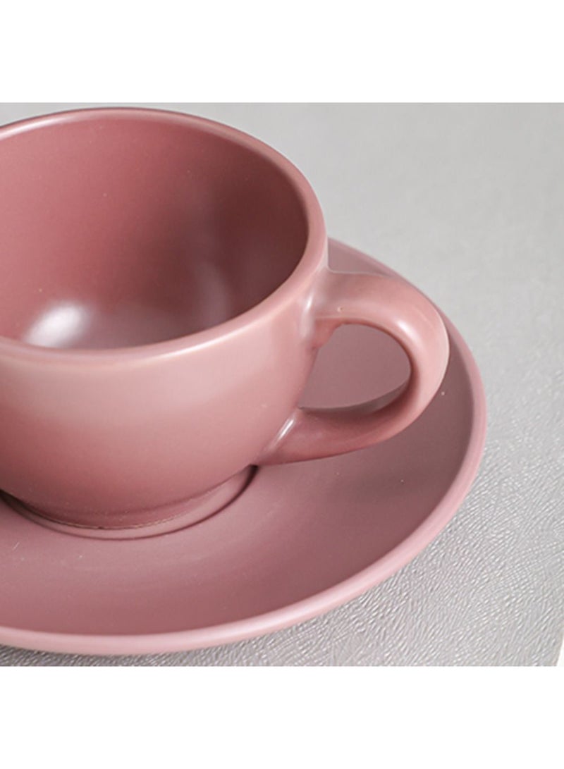 DANUBE HOME Apollo 8-Piece Stoneware Coffee Cup and Saucer Set – Elegant Tea Cups with Matching Saucers, Dishwasher & Microwave Safe, Perfect for Home, Office, or Gifting 250ml  - Image 4