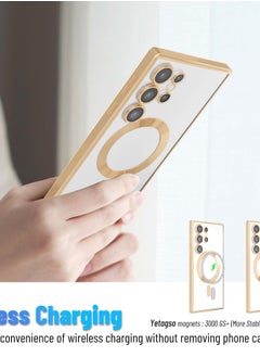 Houmt Galaxy S24 Ultra Magnetic Case Compatible with Magsafe Support Wireless Charging Camera Protection Shiny Plating Anti Scratch Slim Thin Protective Case Cover for Samsung Galaxy S24 Ultra  - Image 5