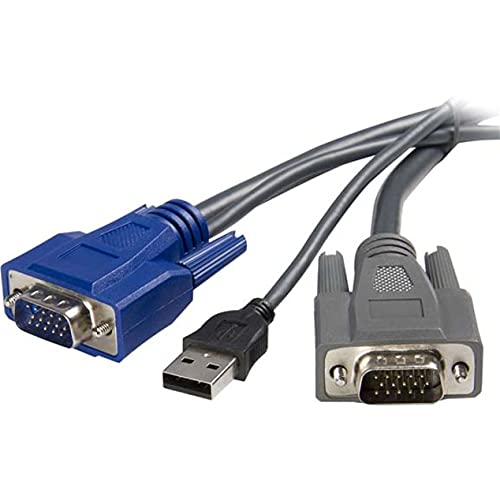 StarTech.com 6 ft Ultra-Thin USB VGA 2-in-1 KVM Cable, TAA (SVUSBVGA6) - Image 2