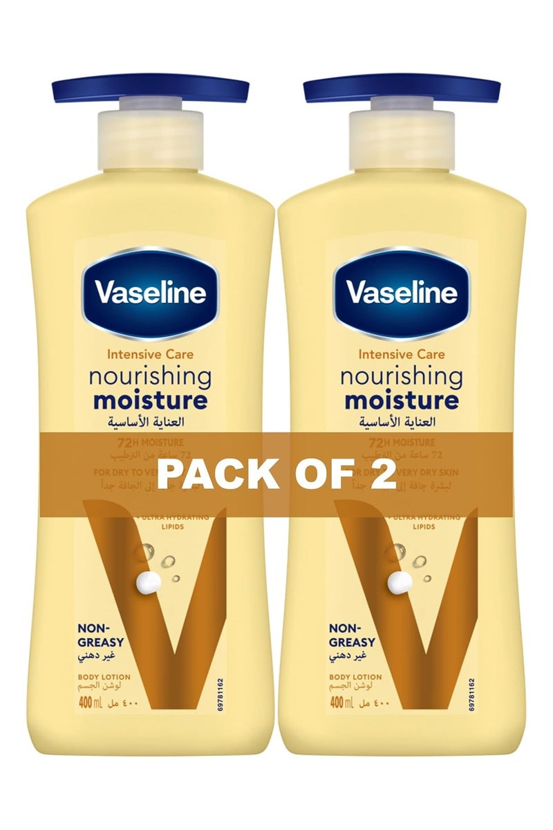 Vaseline intensive care nourishing moisture 2 X 400ml - Image 1