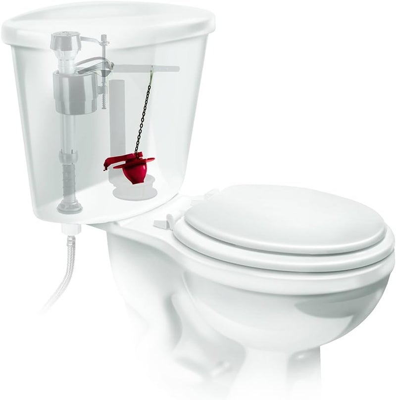 Fluidmaster 502P21 PerforMAX Universal Water-Saving Toilet Flapper for 2-Inch Flush Valves - Adjustable Solid Frame Design, Easy Installation, Red - Image 3