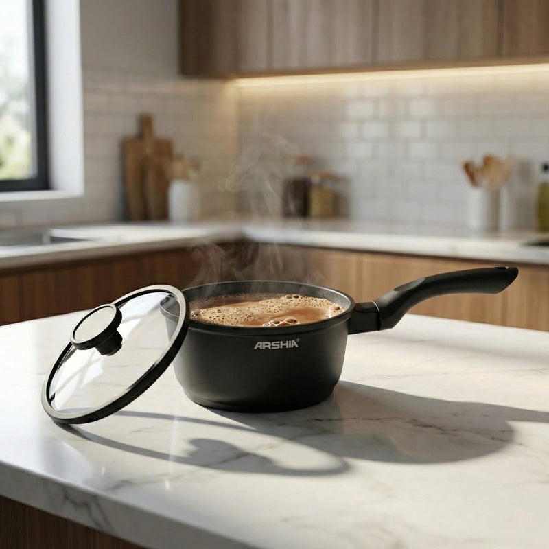 Arshia Die-Cast Aluminum Milk Pan, 16 cm - Image 2