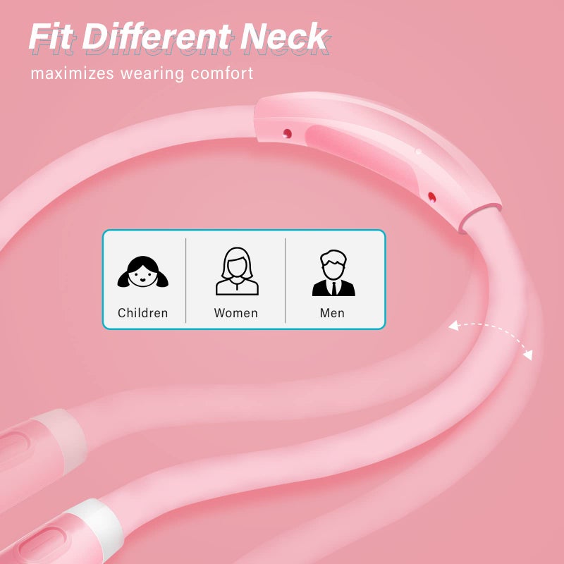 Vekkia Rechargeable LED Neck Reading Light, Book Lights for Reading in Bed, 3 Brightness Levels, Flexible Soft Silicone Arms Comfortable Wear, Long Lasting, Perfect for Craft & Knitting, Pink - Image 5