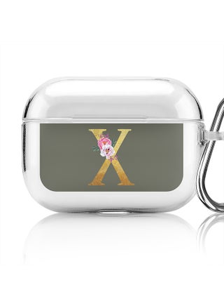 Classic Clear printed Case for Apple AirPods Pro 2nd Generation Thin Transparent Cover - Custom Monogram Initial Letter Floral Pattern Alphabet - X (Olive Green ) - pzsku/Z4D14C057DBBF285EFB9BZ/45/_/1697116464/7f2de1de-2cfc-4ff3-a1fa-3b3be843dc2c