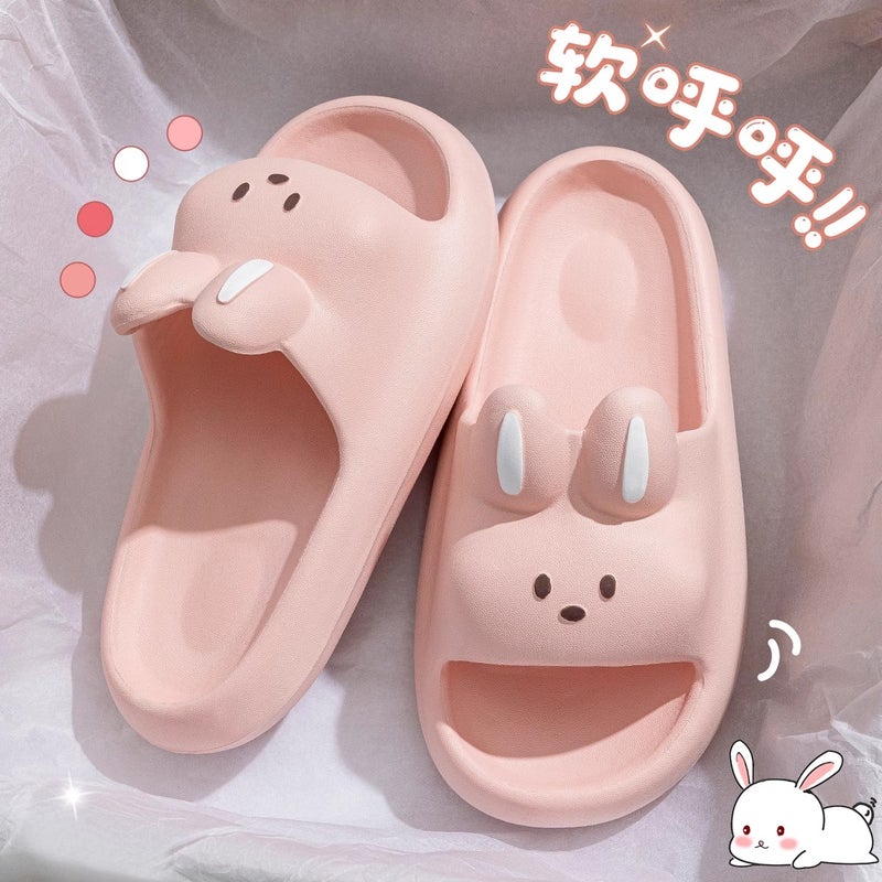 2024 Kids Cute Princess Cartoon Slip-Resistant Bath Slippers Pink [? cute bunny~] price control 12.9