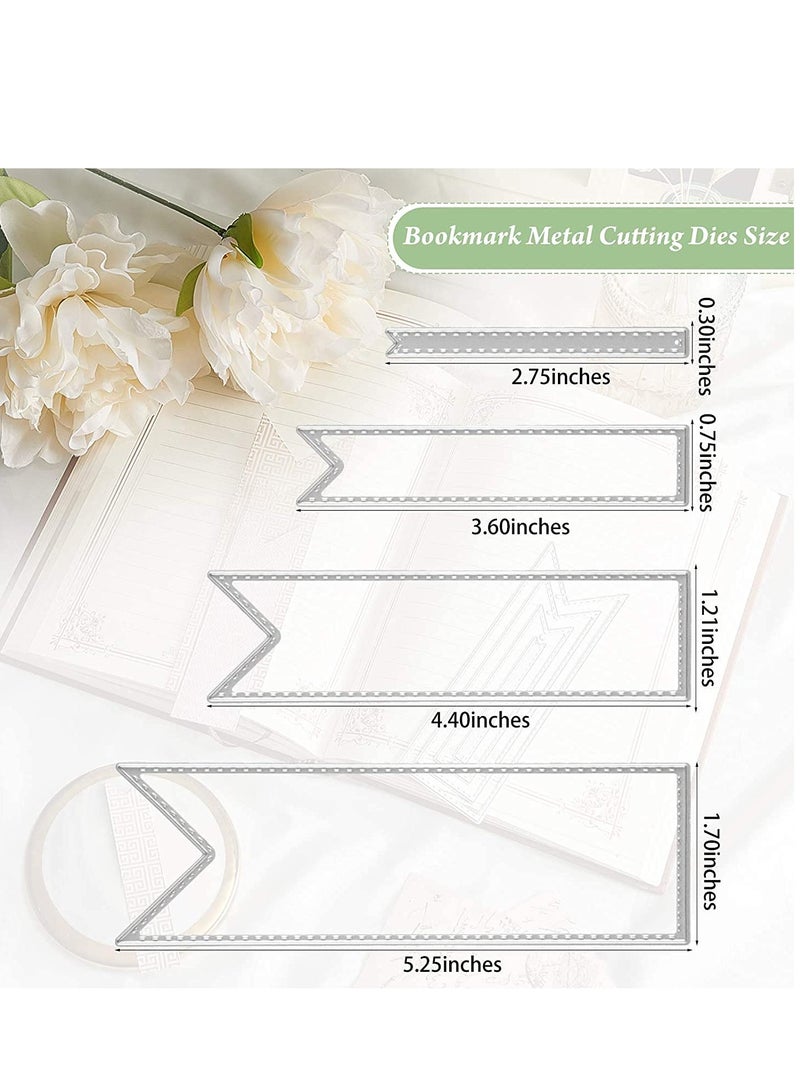 SOLARAE Bookmark Metal Cutting Dies DIY Craft Carbon Steel Embossing Template Scrapbooking Tool and Thin Banner Die for Card (Simple Style) - Image 4