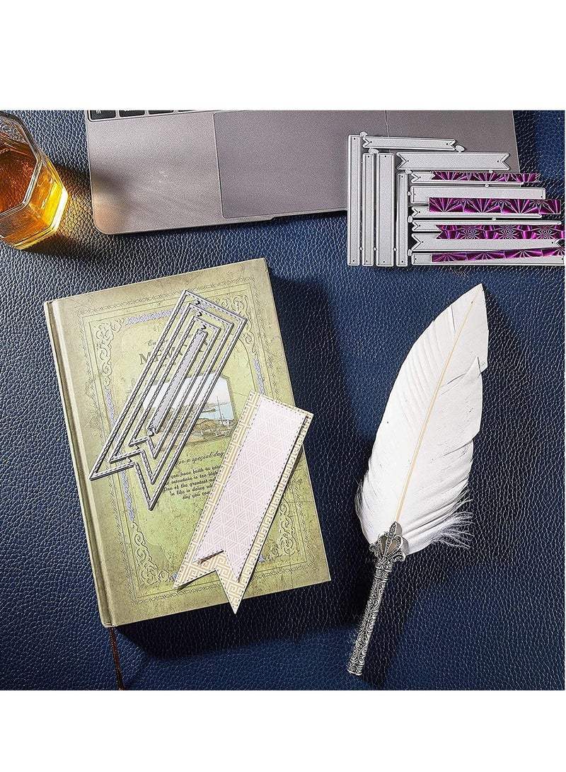 SOLARAE Bookmark Metal Cutting Dies DIY Craft Carbon Steel Embossing Template Scrapbooking Tool and Thin Banner Die for Card (Simple Style) - Image 5