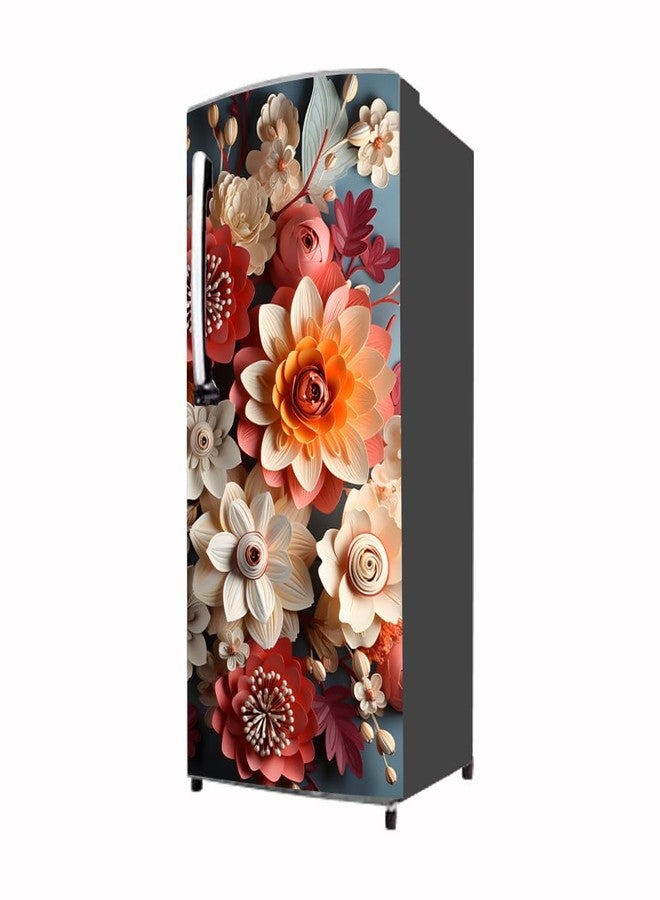 Inkshutter Vinyl Sticker, 3D AI-generated Mural Painting Aesthetic in Studio Single Door Fridge Sticker Wallpaper for Refrigerator/almirah/Table/Kitchen (Self Adhesive Vinyl, Water Proof (49x24 inch) - Image 4