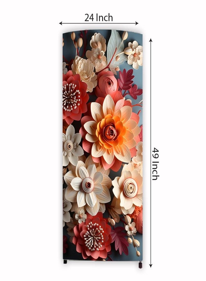 Inkshutter Vinyl Sticker, 3D AI-generated Mural Painting Aesthetic in Studio Single Door Fridge Sticker Wallpaper for Refrigerator/almirah/Table/Kitchen (Self Adhesive Vinyl, Water Proof (49x24 inch) - Image 2