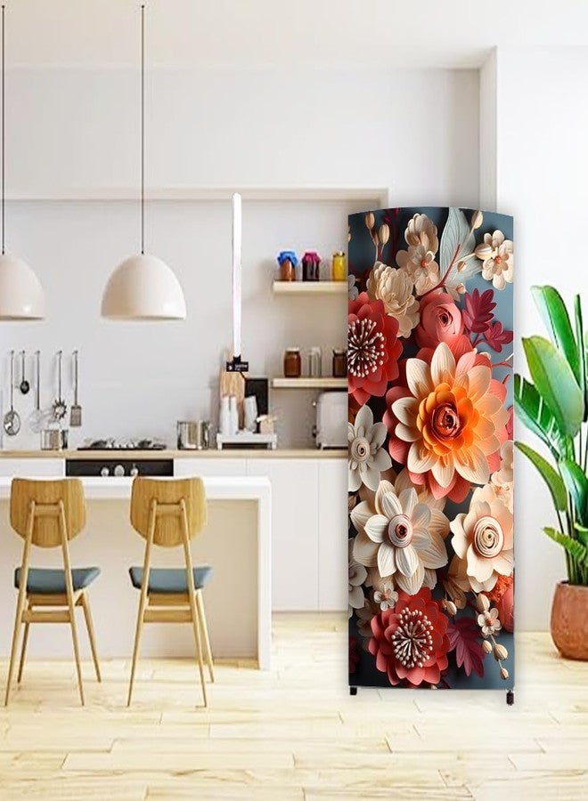 Inkshutter Vinyl Sticker, 3D AI-generated Mural Painting Aesthetic in Studio Single Door Fridge Sticker Wallpaper for Refrigerator/almirah/Table/Kitchen (Self Adhesive Vinyl, Water Proof (49x24 inch) - Image 5