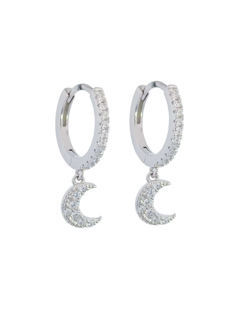 AK Jewels 925 SILVER CZ RHODIUM EARRING 