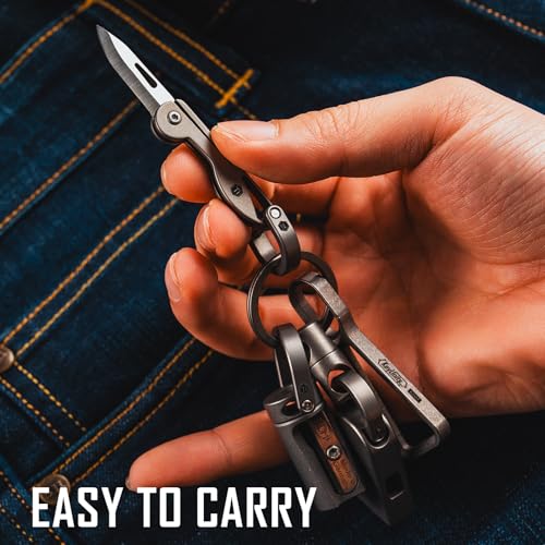 KeyUnity KK05 Mini Titanium Pocket Knife for Everyday Carry- Razor Sharp Folding Blade, Lightweight EDC Tool for Camping, Hiking and Outdoor (Grey) - Image 5