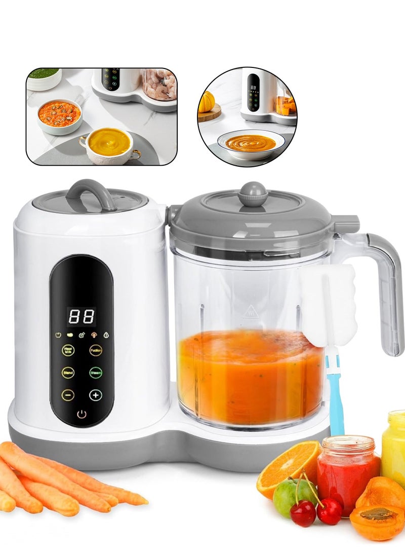 Leon Home 6-in-1 Electric Baby Food Maker, Baby Food Blender, Multi-Function Baby Food Processor, Fully Automatic Blender, Steaming and Cooking Timer Small Baby Food Maker, suitable for infants and toddlers. - Image 1