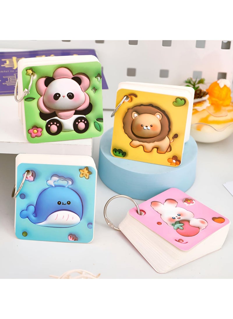 Mini Notebooks Tiny Cute Animals Pocket Notebooks Aesthetic Notebook Small Journal Thick Hardcover Blank s Memo Notepad for School Supplies Party Favors Kids Birthday Goodie Bags 4 PCS - Image 5