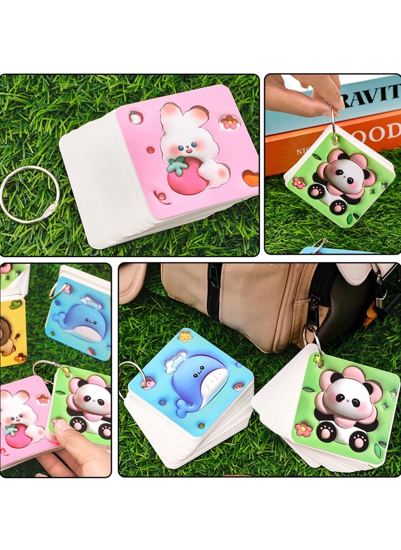 Mini Notebooks Tiny Cute Animals Pocket Notebooks Aesthetic Notebook Small Journal Thick Hardcover Blank s Memo Notepad for School Supplies Party Favors Kids Birthday Goodie Bags 4 PCS - Image 2