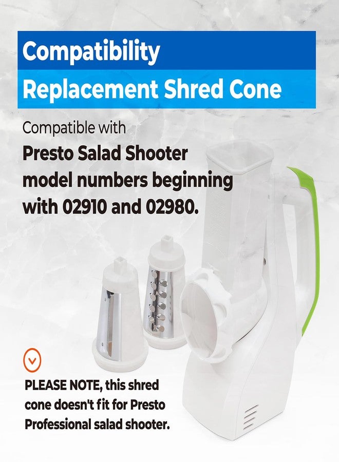 ANTOBLE Shred Cone for Presto Regular Salad Shooter Models 02910 02980, Cheese Grater Replacement Parts for Shredding Cheese, Vegetables and Fruits (Square Plug) - Image 3