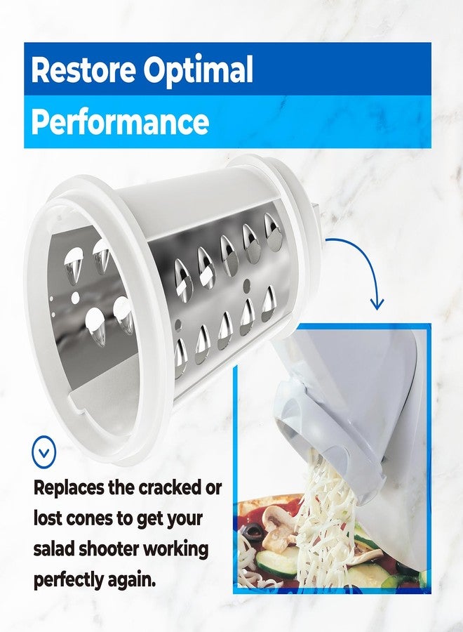 ANTOBLE Shred Cone for Presto Regular Salad Shooter Models 02910 02980, Cheese Grater Replacement Parts for Shredding Cheese, Vegetables and Fruits (Square Plug) - Image 5