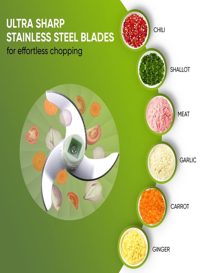 Brieftons Express Manual Food Chopper: 2-Cup, Hand Chopper Vegetable Cutter to Chop Veggies, Fruits, Herbs, Garlic Onion Chopper for Salsa, Salad, Pesto, Hummus, Guacamole, Coleslaw, Indian Cooking - Image 4