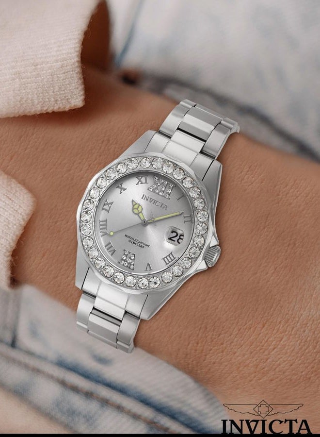 Invicta Women's 15251 Pro Diver Silver Dial Crystal Accented Stainless Steel Watch - Image 2