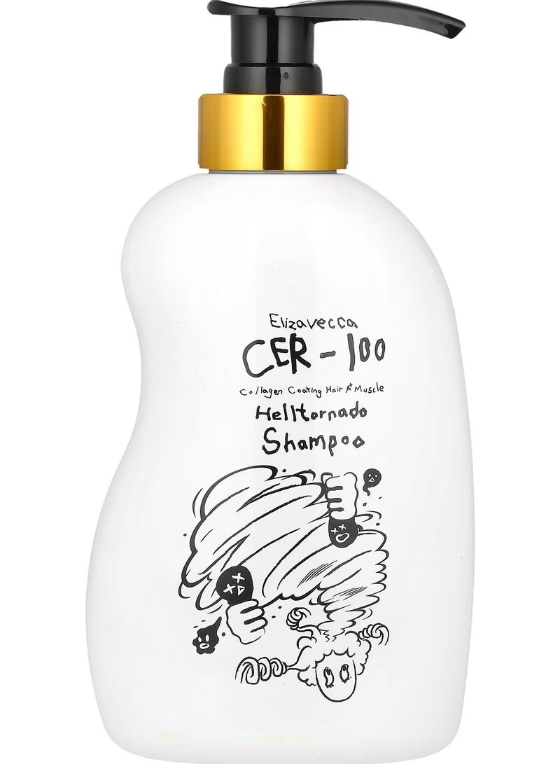 Elizavecca Cer-100, Collagen Coating Hair A+ Muscle Helltornado Shampoo, 500 ml  - Image 2
