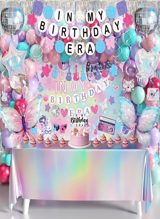 THAWAY In My Birthday Era Decorations, Music Birthday Decorations, Popular Singer Theme Party Supplies for Girls Pink Purple Balloon Arch Friendship Bracelet Garland Backdrop Cake Toppers Hanging Swirls - Image 1