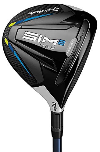 TaylorMade Golf SIM 2 MAX STEEL FAIRWAY MENS RIGHT HAND GRAPHITE STIFF 3 WOOD , BLACK/LIGHT GREY - Image 1