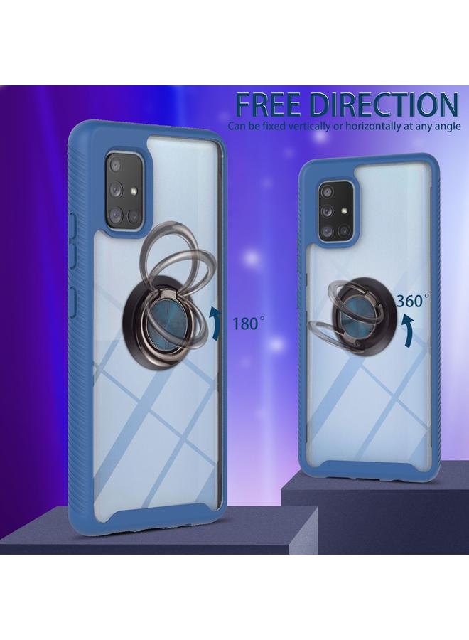 erorex Case For Samsung Galaxy A71 5G Starry Sky Solid Color Series Shockproof PC + TPU Protective Case with Ring Holder & Magnetic Function - Image 4