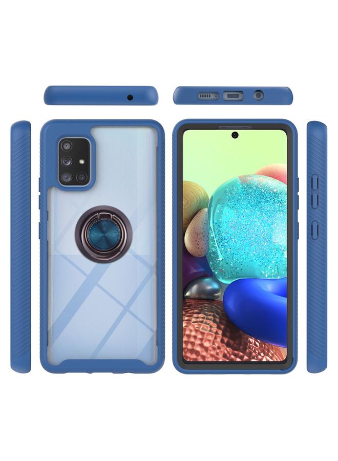 erorex Case For Samsung Galaxy A71 5G Starry Sky Solid Color Series Shockproof PC + TPU Protective Case with Ring Holder & Magnetic Function - Image 2