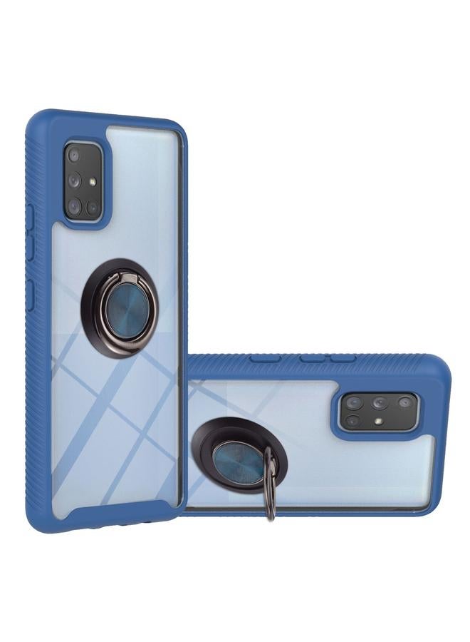 erorex Case For Samsung Galaxy A71 5G Starry Sky Solid Color Series Shockproof PC + TPU Protective Case with Ring Holder & Magnetic Function - Image 1