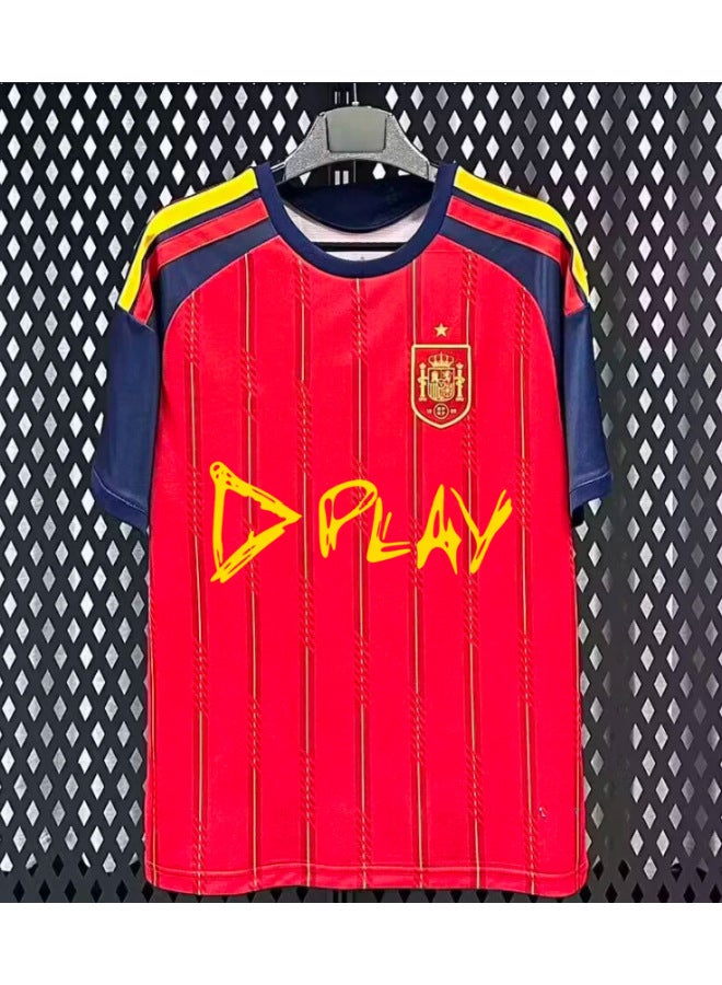 National Team Co-branded Printed Football Jersey Spain England Germany Trendy Thai Version Football Shirt