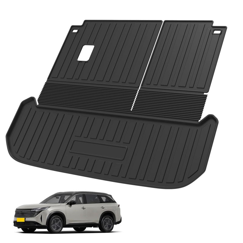 Elsetyler Custom Fit for Cargo Mat 20222024 2025 Nissan Pathfinder  Black TPE All Weather Waterproof Rear Cargo Liner Rear Trunk Liner Back Seat Cover ProtectorTrunk Mats with Backrest Mat