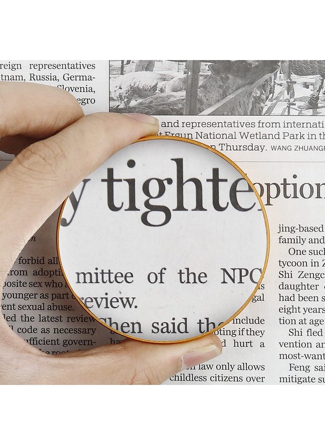 Beileshi 6X Paperweight Mirror Round Shape Hd Magnifying Magnifying Glass Dome Genuine Glass Paperweight Map Magnifying Glass And Reading Aid (No Handle)  - Image 2