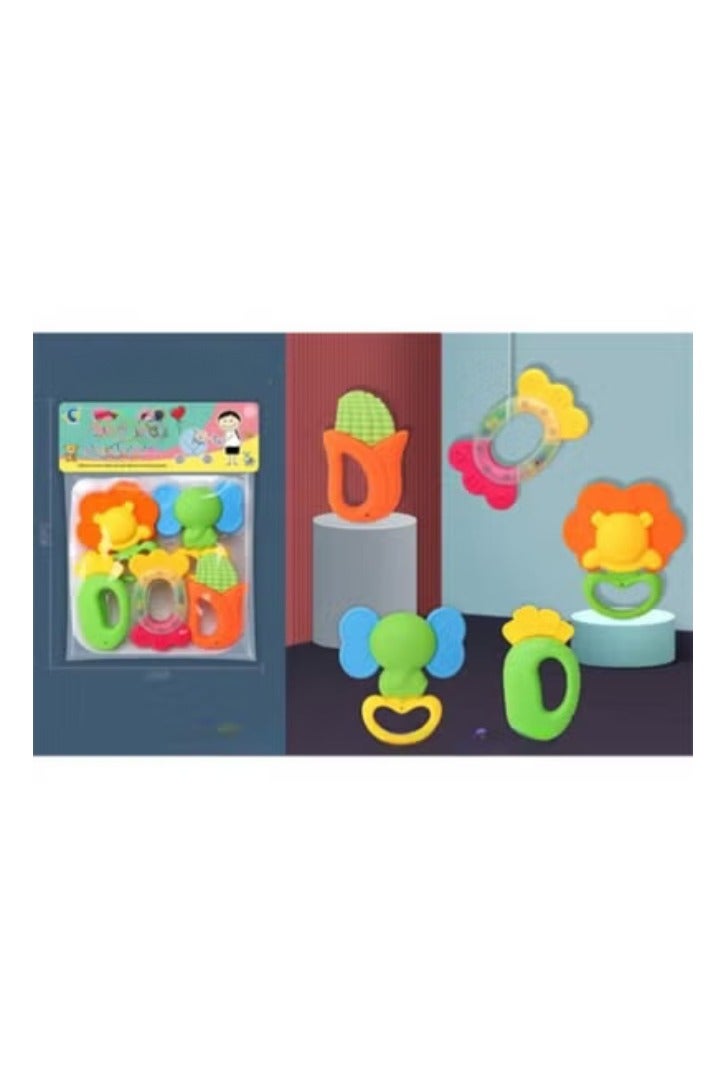 حديقة الألعاب مجموعة خشخيشات للأطفال – ناعمة وآمنة وملونة لتطوير حواس المولود وتخفيف آلام التسنين - Image 2