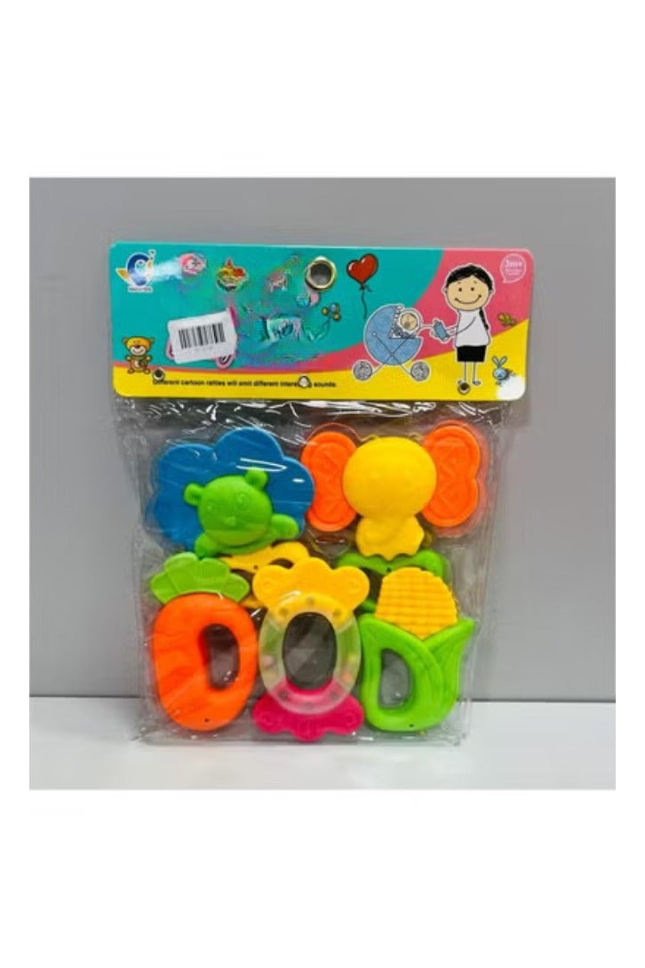 حديقة الألعاب مجموعة خشخيشات للأطفال – ناعمة وآمنة وملونة لتطوير حواس المولود وتخفيف آلام التسنين - Image 1