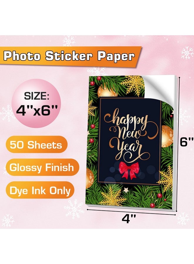 KOALA PAPER Koala Glossy Sticker Paper For Inkjet Printer 4X6 Inch 50 Sheets White Printable Sticker Paper Selfadhesive Photo Sticker Printer Paper - Image 2