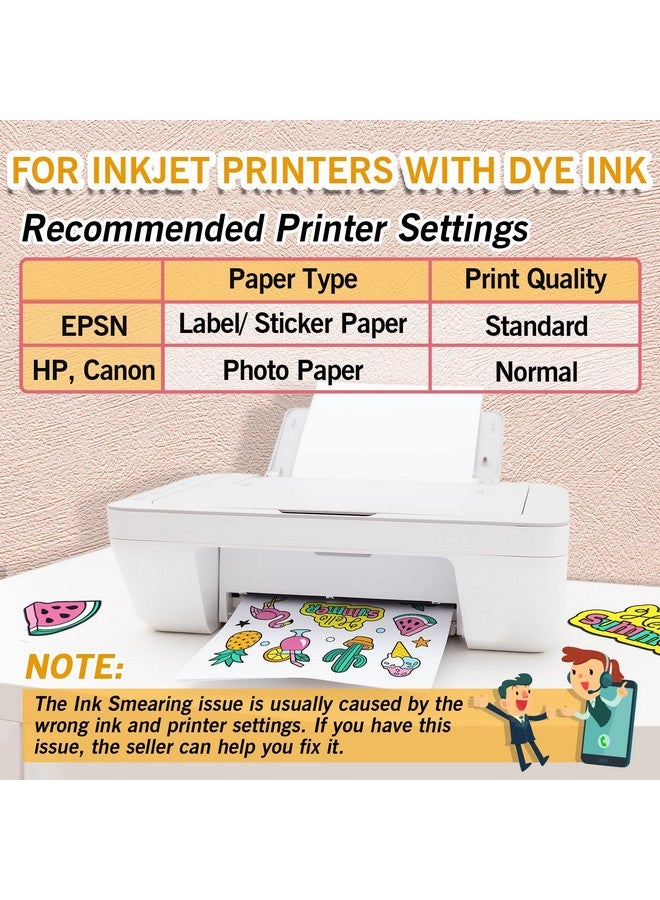 KOALA PAPER Koala Glossy Sticker Paper For Inkjet Printer 4X6 Inch 50 Sheets White Printable Sticker Paper Selfadhesive Photo Sticker Printer Paper - Image 5