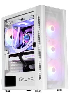 GALAX ATX PC Case (REV-06) White, 4 ARGB cooling fan  - Image 1