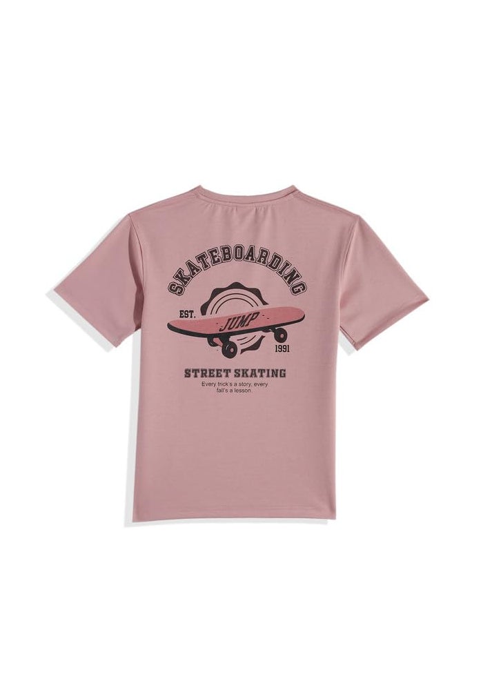 CAVIO Boys Skate Graphic T-Shirt and Shorts Set - Casual Cotton Blend Co-Ord Set - Image 2