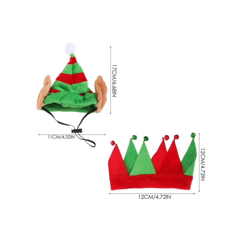 Large Pet Christmas Collar and Elf Hat Set Adjustable Festive Dog Costume - Image 3