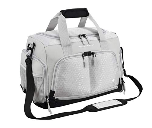 FocusGear Ultimate Gym Bag 2.0: The Durable Crowdsource Designed Duffel Bag with 10 Optimal Compartments Including Water Resistant Pouch (Silver, Small (15")) - Image 1