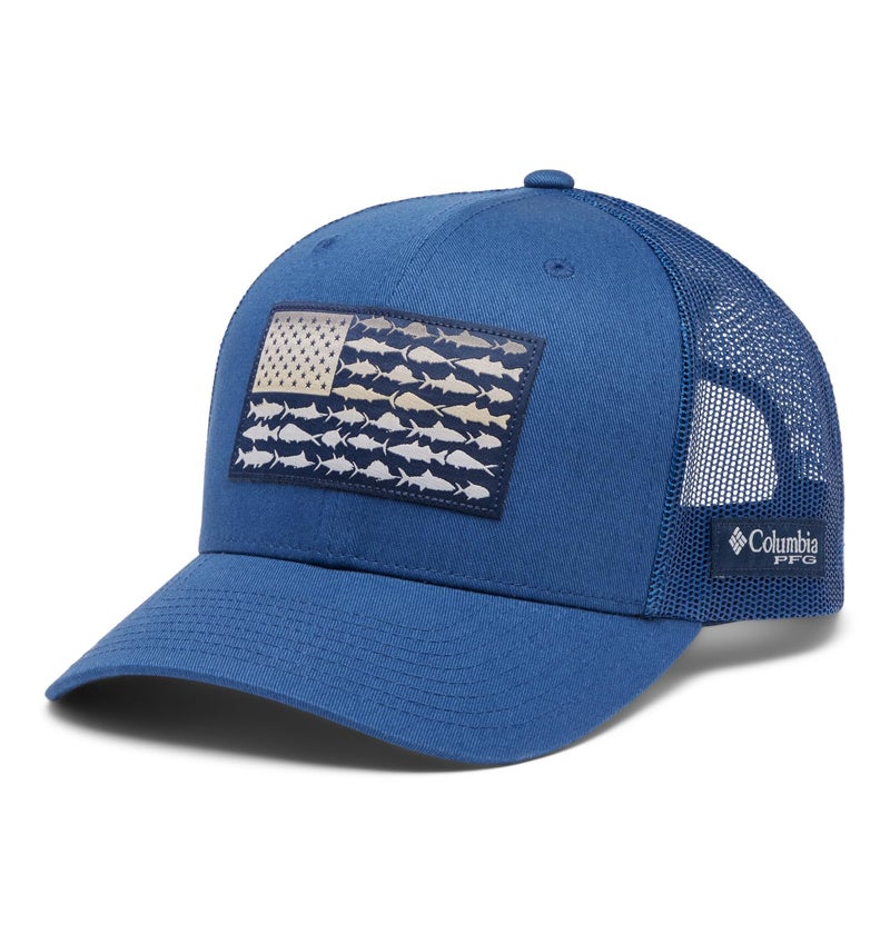 Columbia Unisex PFG Fish Flag Mesh Snap Back CarbonCollegiate Navy One Size - Image 2
