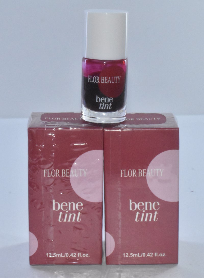 FLOR BEAUTY 2 Pieces Benetint Lip And Cheek Stain Red - Image 1