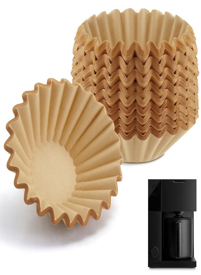 brikinte Coffee Filters Compatible with Fellow Coffee Maker, 200 Pcs Extra-Deep Bowl Design Filter Paper for Fellow Aiden Precision 10 Cup Batch Brew Basket - Image 1