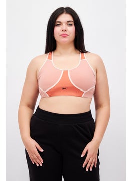 Reebok Women Padded Plain Sport Bra, Light Pink  - Image 1