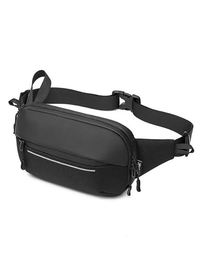 Aepigo Waist Bags Pack Travel Handy Hiking Zip Pouch Document Money Phone Belt Sport Bag for Men and Women and Adult (Black) - Image 1